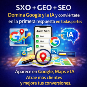 SXO, GEO y SEO: Servicio para aumentar visibilidad, tráfico y conversiones