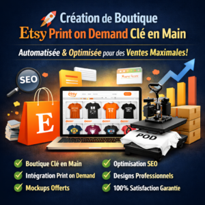 Création Boutique Etsy Print on Demand Automatisée