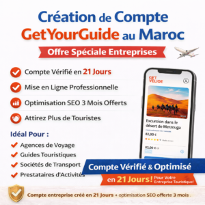 Création et optimisation de compte GetYourGuide pour professionnels